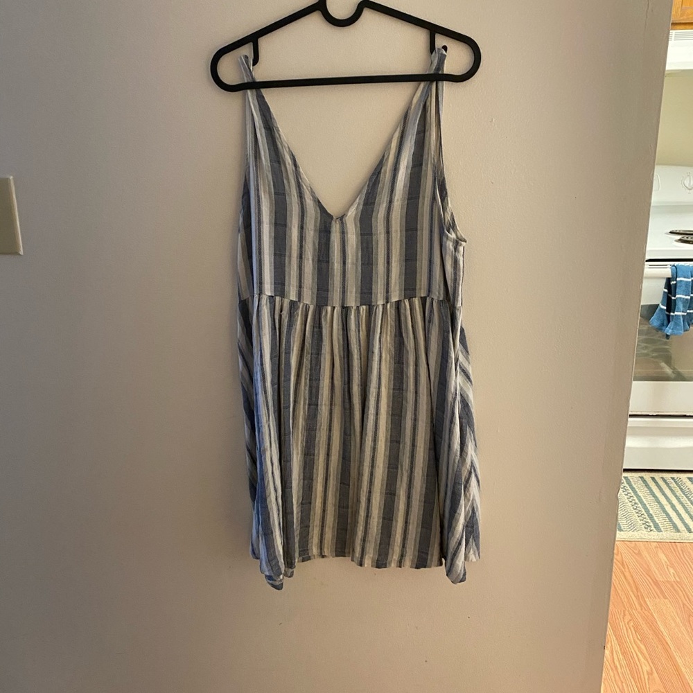 blue and white sundress